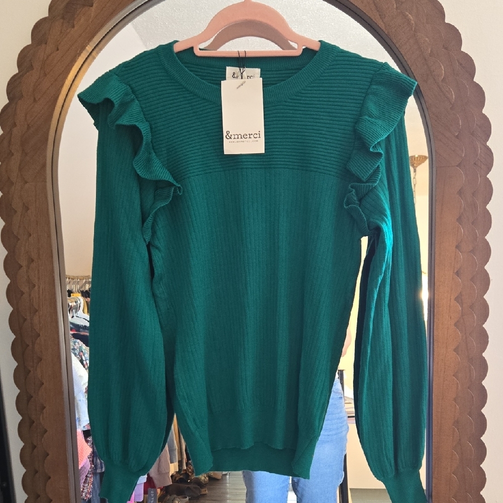 Ruffle Detail Sweater